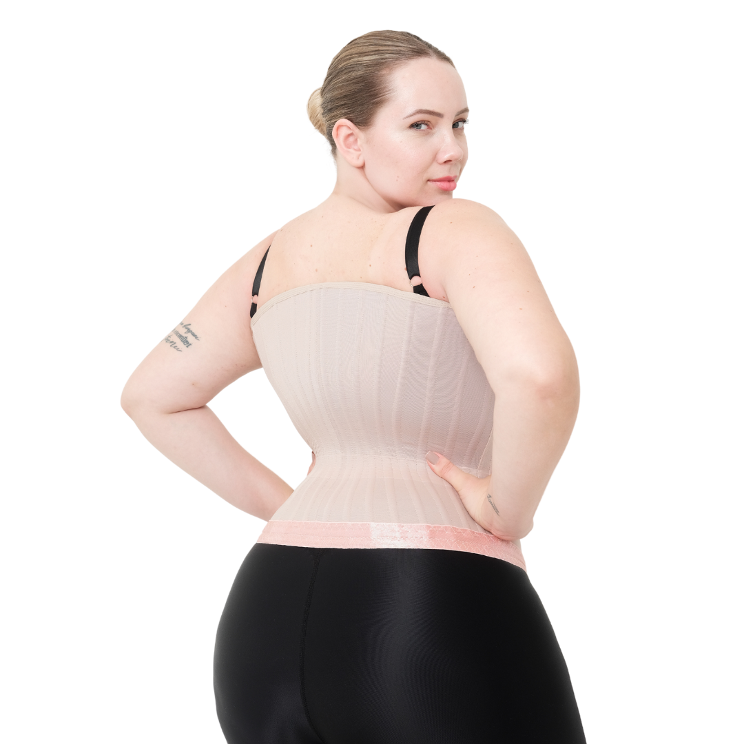 Cinta Corset Sereia Com Ganchos e Zíper